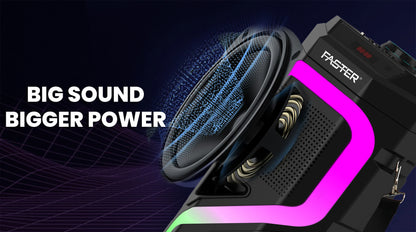 FASTER RAINBOW 7 POWERFUL BASS WIRELESS SPEAKER - My Store