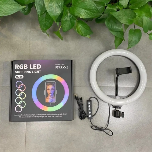 RGB soft ring light with tripod for content creators and online businesses - TechCarHome