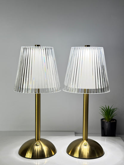 Rechargeable Crystal Metal Lamps – Touch Control, Sleek Design, Ideal for Nightstands | TechCarHome.