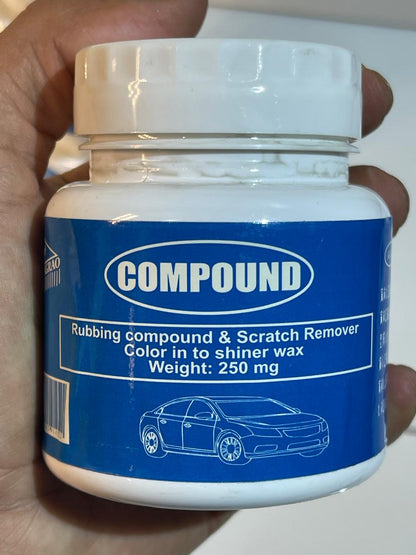 Rubbing Compound & Scratch Remover – 250mg Formula | Color Enhancer & Shiner Wax for Cars