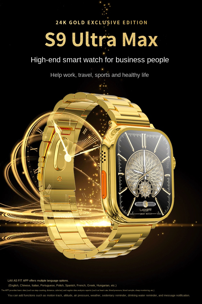 S9 Ultra Max Smart Watch 49mm Titanium Case with Smart Features