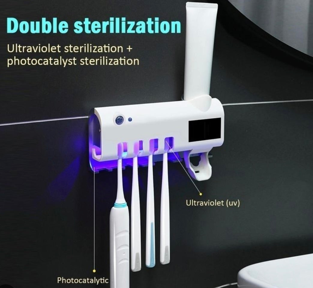 Solar-Powered UV Toothbrush Sanitizer - TechCarHome