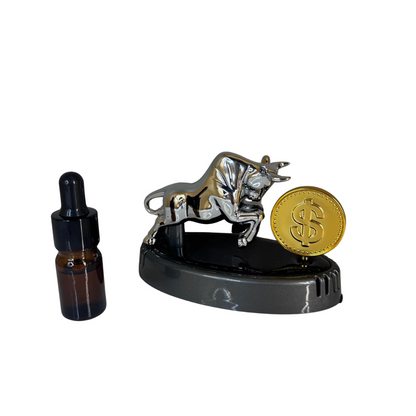 Solar-powered bull car air freshener | techcarhome.com