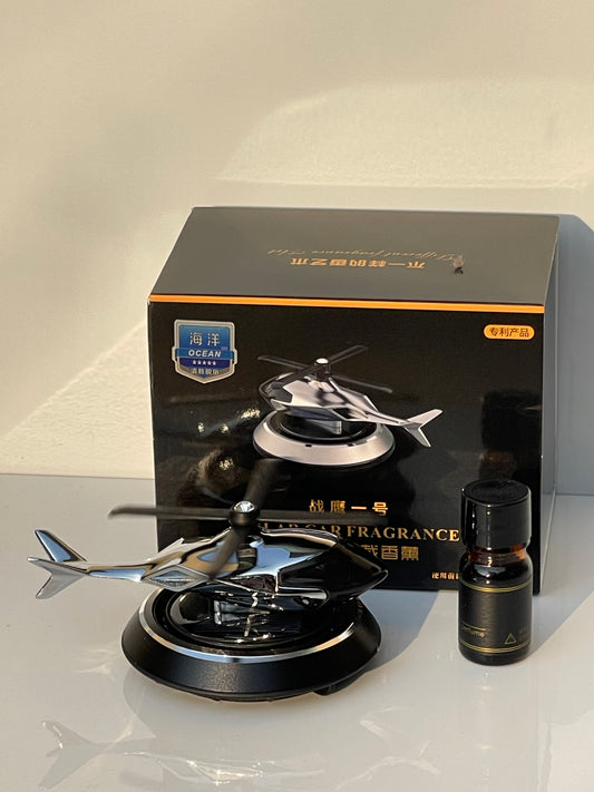 Solar Helicopter Perfume Diffuser on Car Dashboard – Stylish & Functional