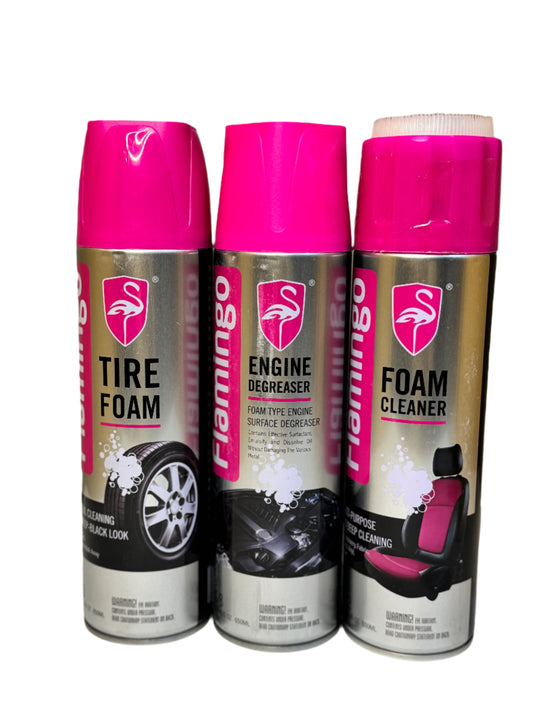 TechCarHome Flamingo Tire Foam – Deep Shine & Protection for Tires
