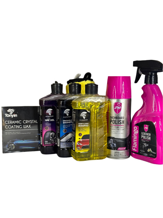 Tonyin Ceramic Wax bottle placed beside a microfiber cloth on a polished car surface