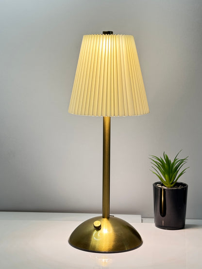 USB rechargeable white cylinder desk lamp – simple and modern home decor | TechCarHome.