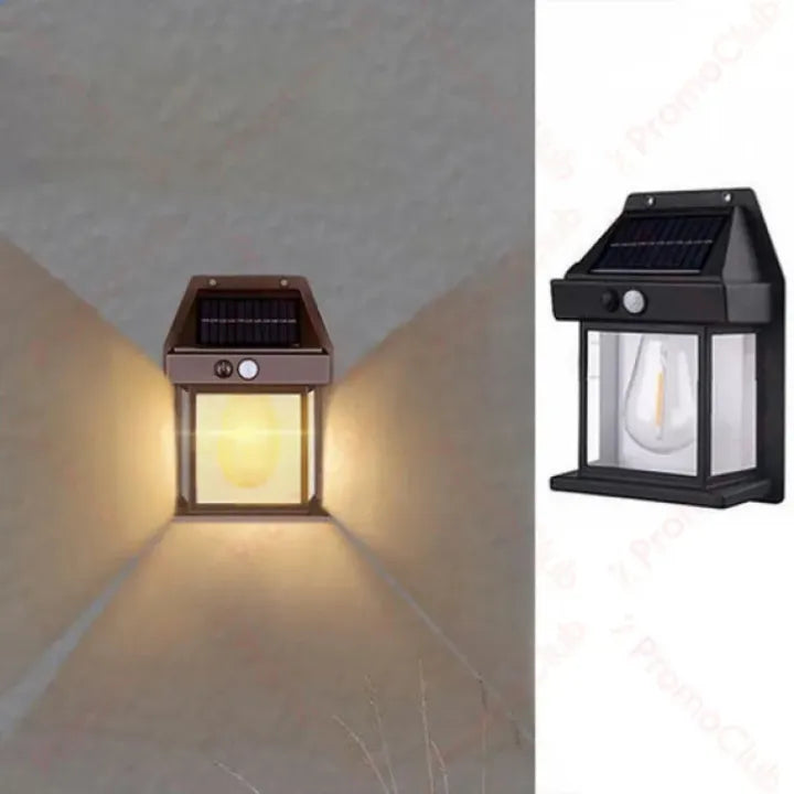 Weatherproof solar power lamp for exterior spaces - TechCarHome
