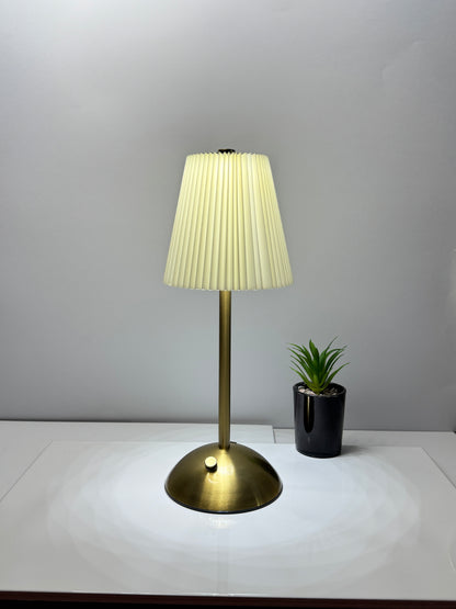 White Cylinder LED Nightstand Lamp – USB powered, dimmable with touch control | TechCarHome.