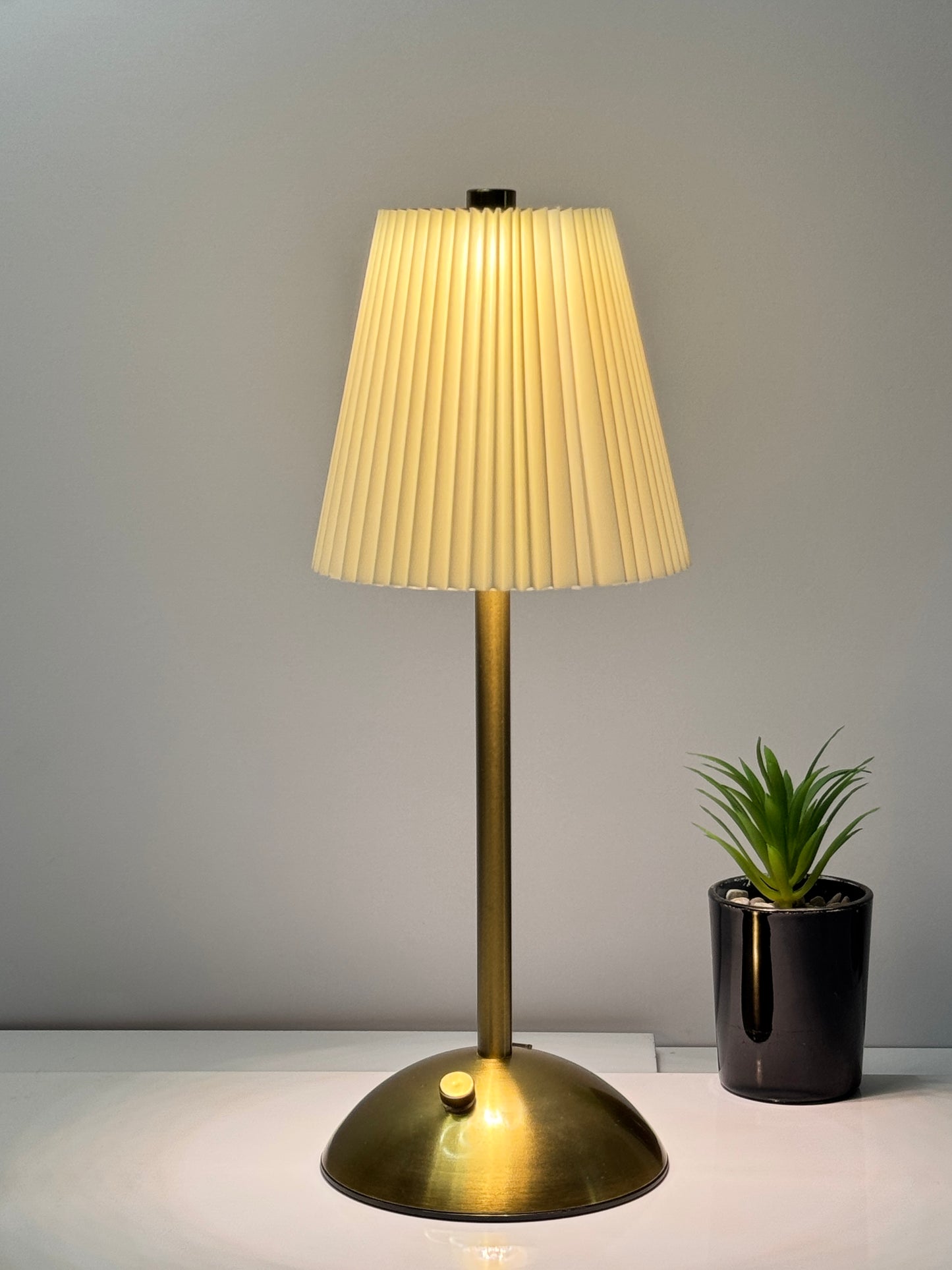 White LED nightstand lamp – portable, dimmable, and perfect for bedrooms or offices | TechCarHome.