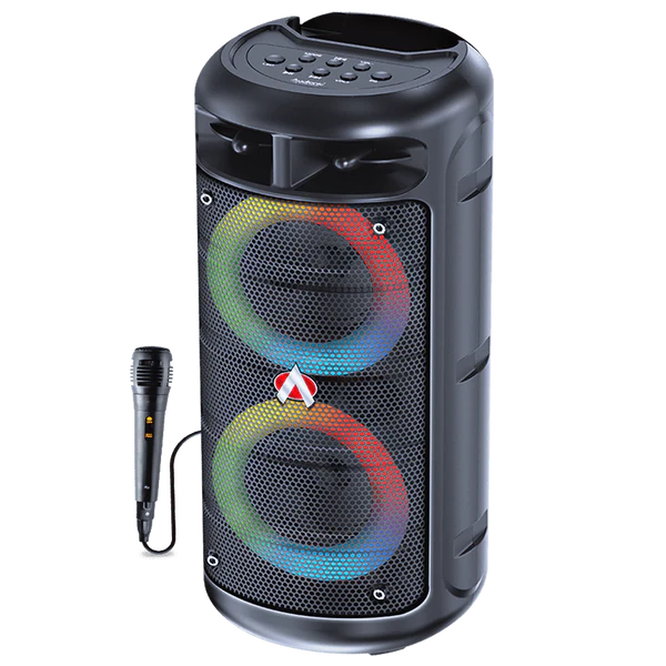 A detailed side profile of the Solo X50 Bluetooth Speaker, highlighting its slim and portable structure.