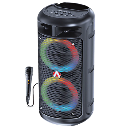 A detailed side profile of the Solo X50 Bluetooth Speaker, highlighting its slim and portable structure.
