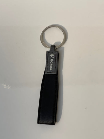image of keychain with logo on honda premium quality in black color by techcarhome