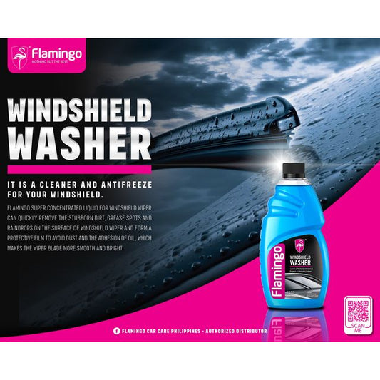 Flamingo Windshield Washer 500ml – Glass Cleaner & Dirt Remover