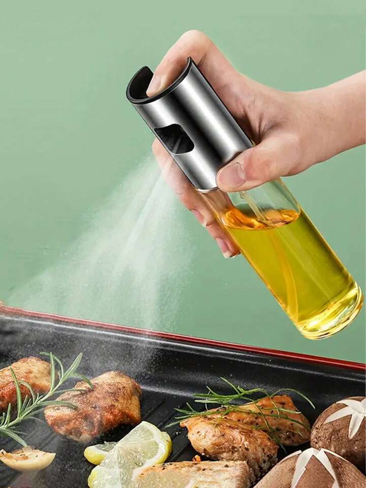 image of Transparent oil dispenser bottle for controlled use by techcarhome
