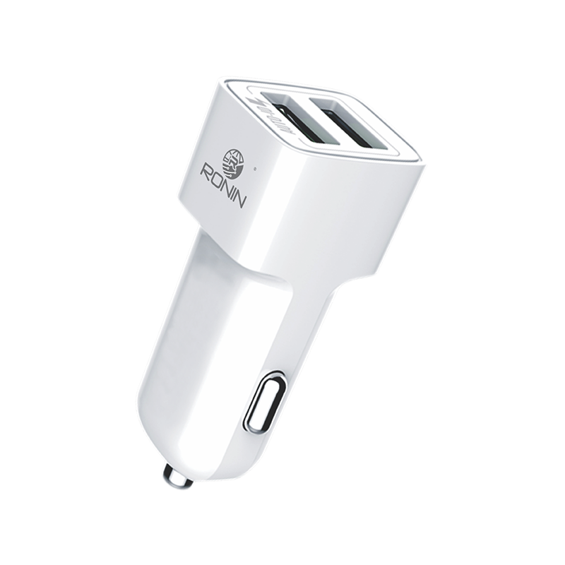 Ronin R-411 Auto-ID Car Charger – 2.4A Fast Charging, Compact Design, Smart Device Recognition for Optimal Power Delivery. Perfect for USB-Enabled Devices in Pakistan.