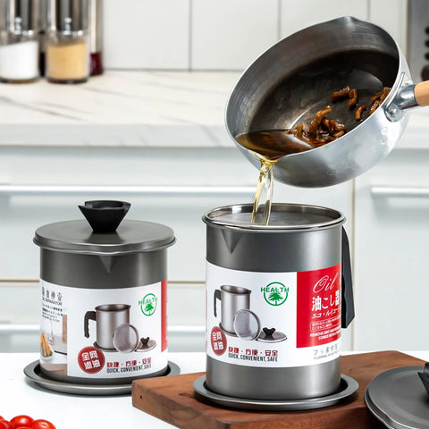 Stainless Steel Oil Filter Pot 1.4L - My Store
