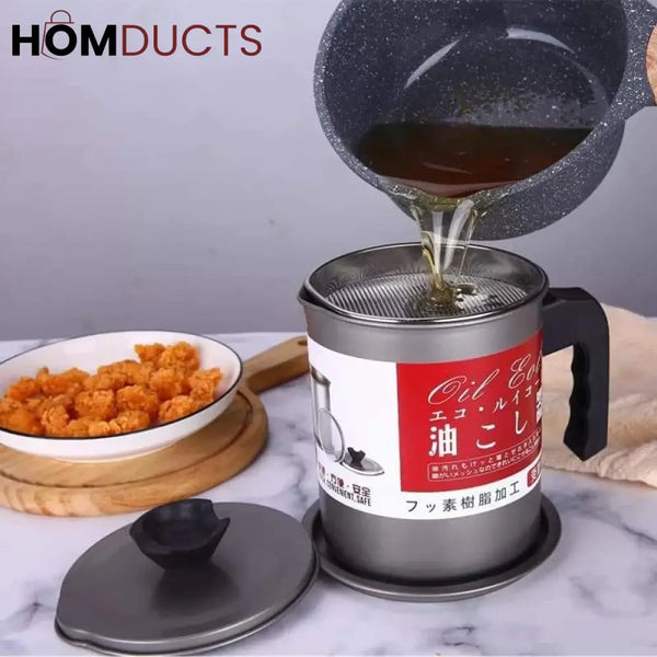 Stainless Steel Oil Filter Pot 1.4L - My Store