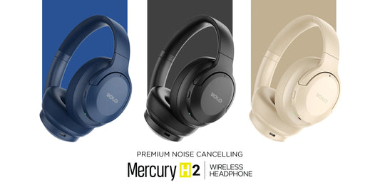 YOLO Mercury H2 wireless headphones  premium Bluetooth headset with ANC.